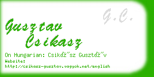 gusztav csikasz business card